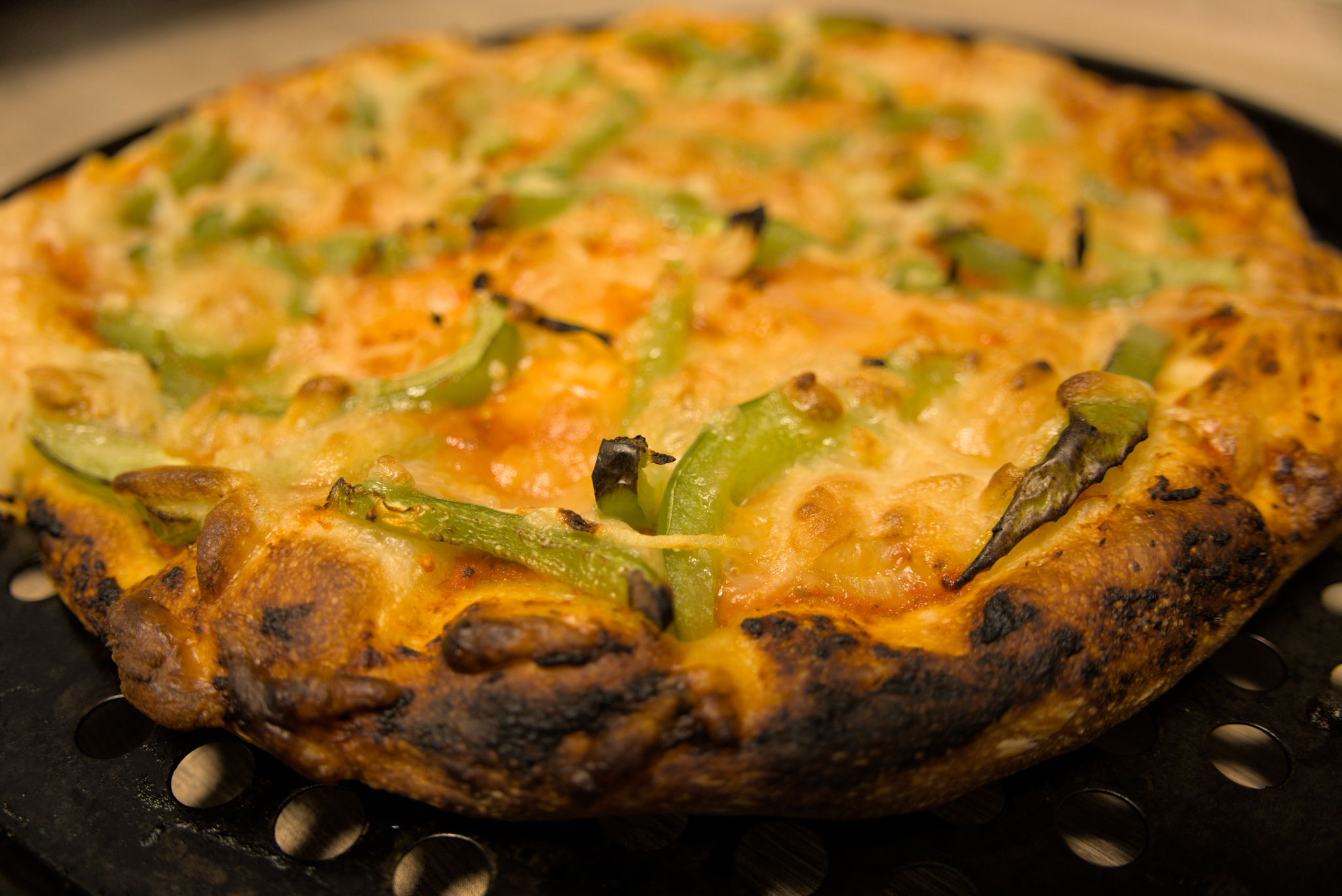 Green Paprika + Onion Pizza
