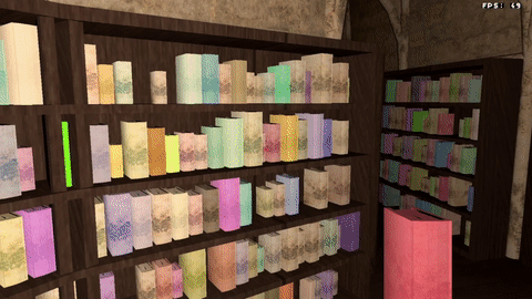 3D Game recording showing book being opened and closed.