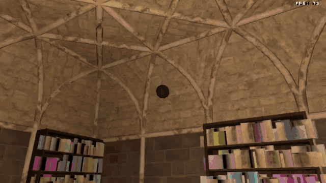 GIF showing correct ray cast collision